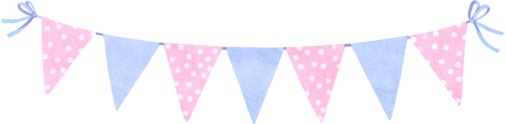 Watercolor Birthday Bunting Flags