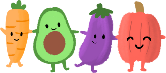Cute Cartoon Vegetables 
